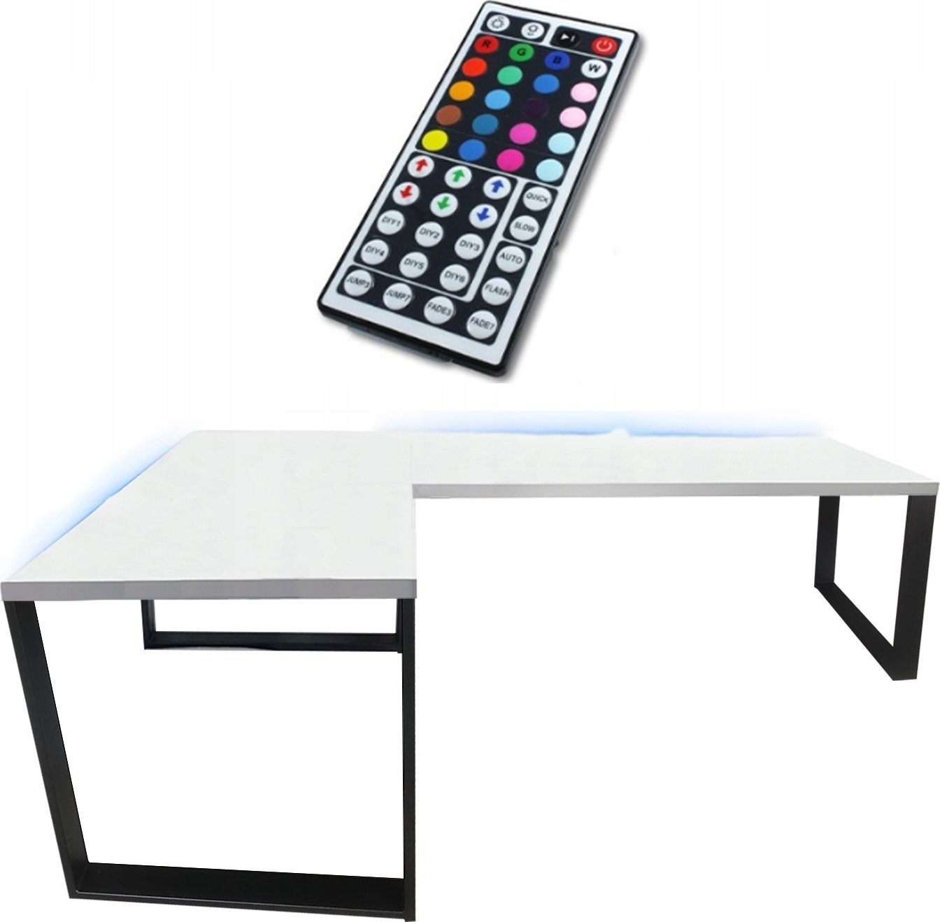 BIURKO GAMINGOWE NARONE LOFTOWE 240X80 KOMPUTEROWE LED RGB PRODUCENT