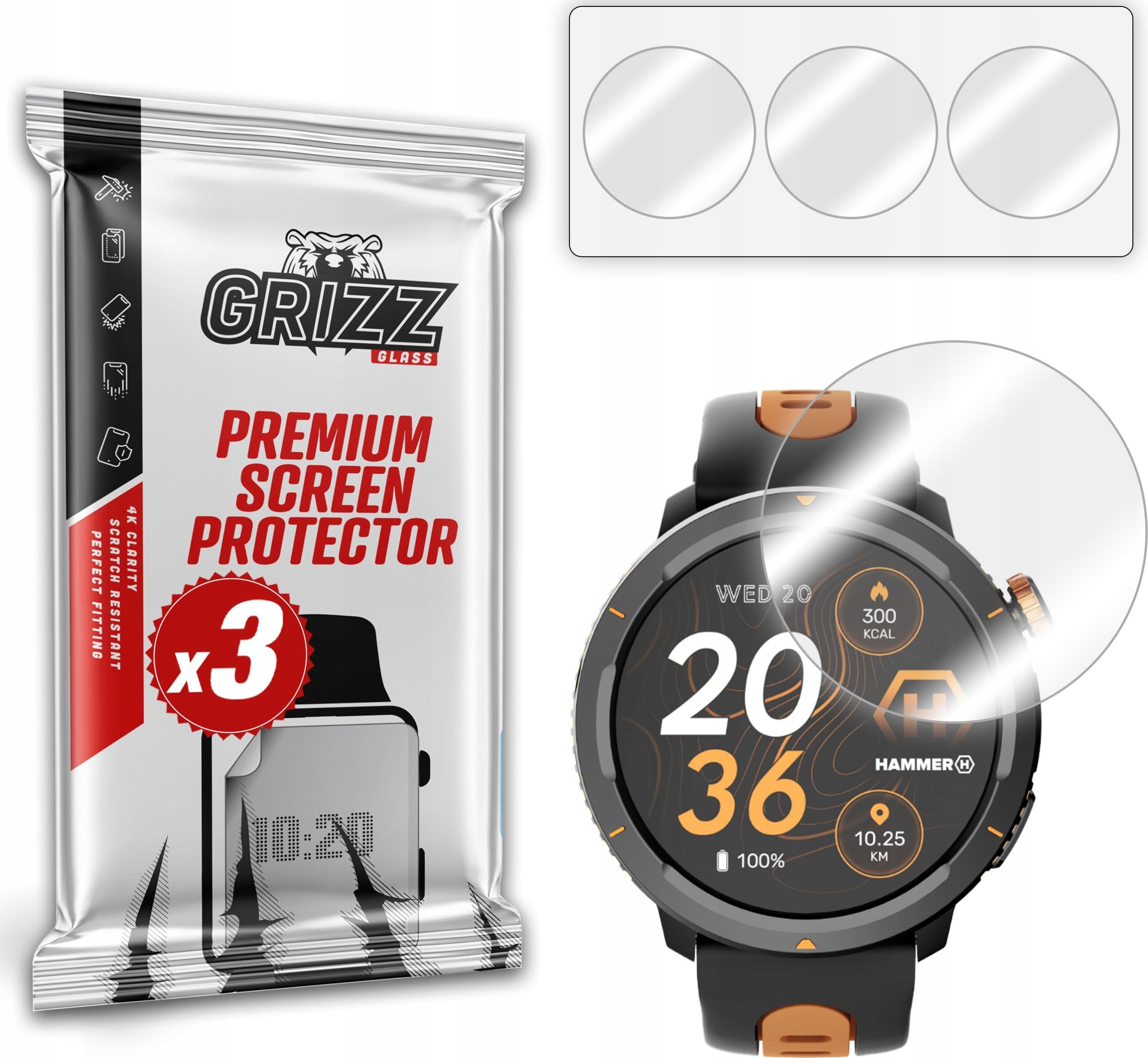 Folia hydrożelowa GrizzGlass Hydrofilm do Hammer Watch 2 Lite