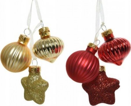 Kaemingk Bombki choinkowe świąteczne ozdobne szklane 3 szt.