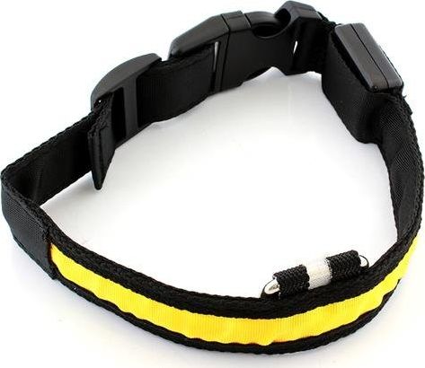 Home Appliances AG232B OBROŻA DLA PSA ŚWIECĄCA LED 34-42 CM ŻÓŁTA uniwersalny