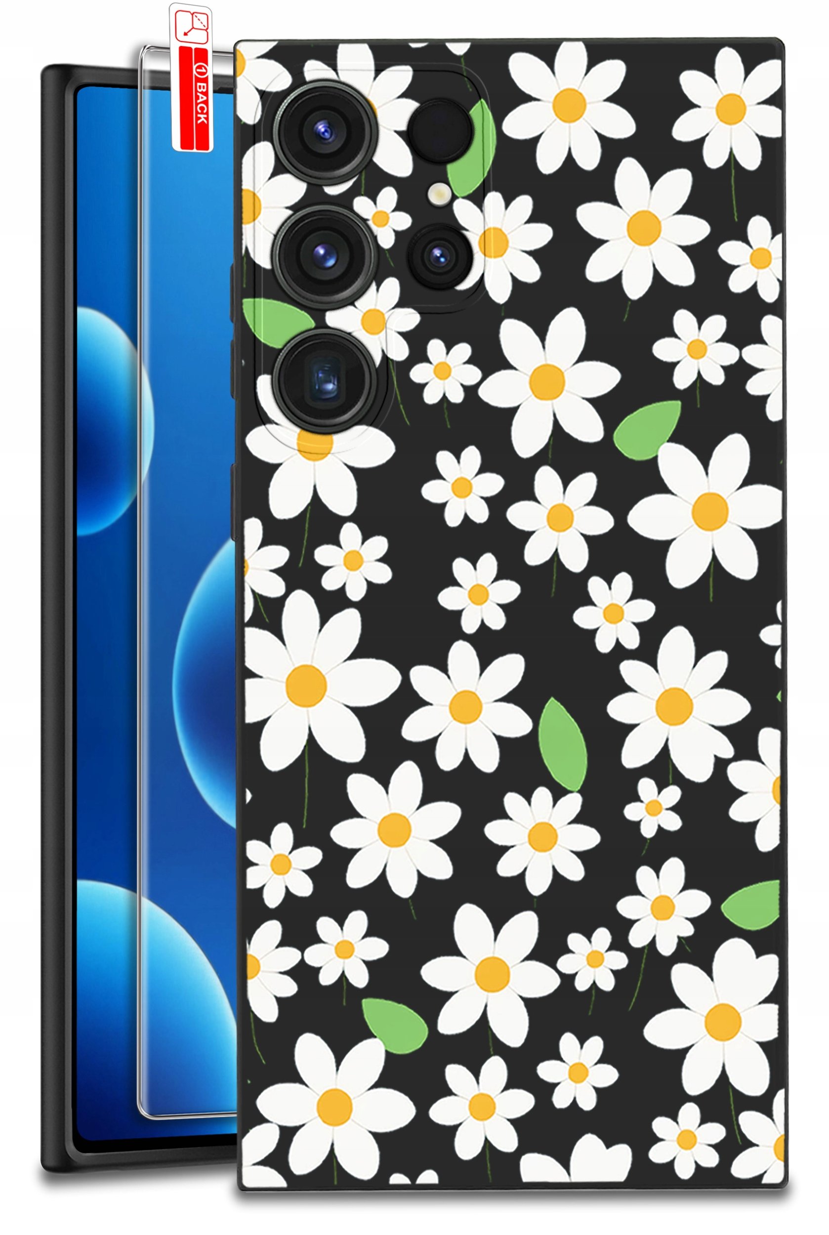 ETUI do Samsung Galaxy S24 Ultra | WZORY | SILIKONOWE MATT CASE + SZKŁO 9H