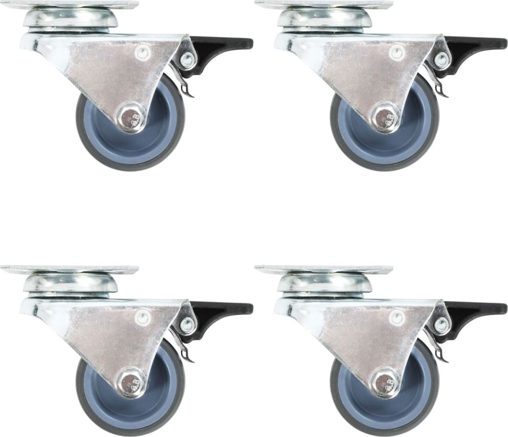 vidaXL 24 podwójne kółka skrętne, 50 mm