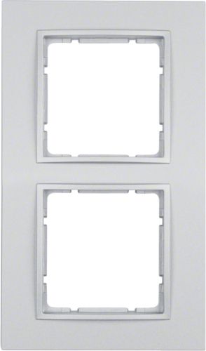 Berker Ramka podwójna B.7 aluminium mat (10126424)