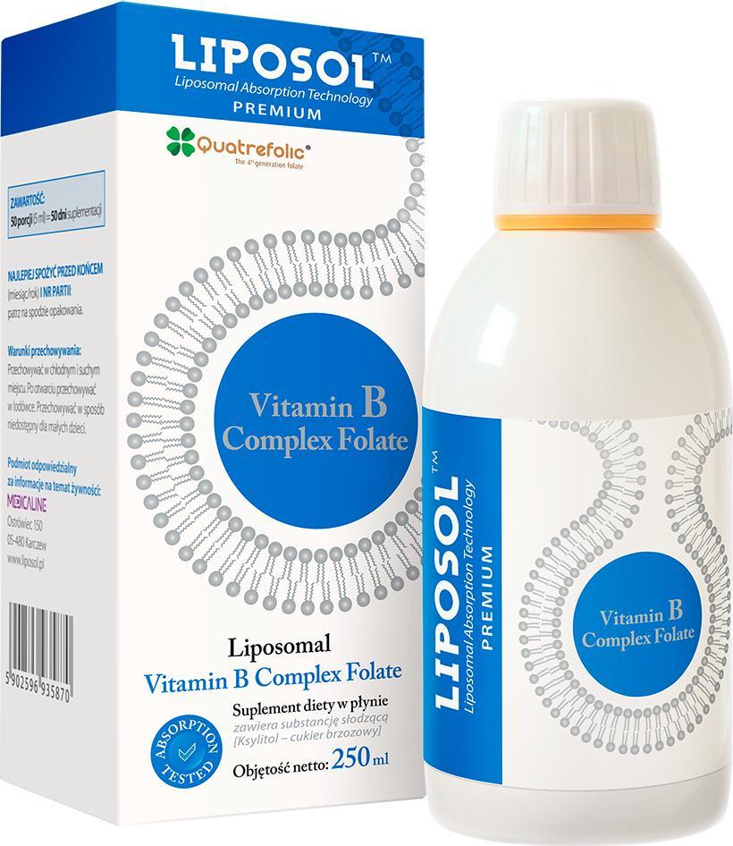 Aliness Liposol by Aliness Liposomalna Witamina B Complex Folate 250ml - WYSYŁAMY W 24H!