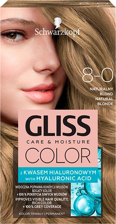 Schwarzkopf Gliss Color nr 8-0 naturalny blond