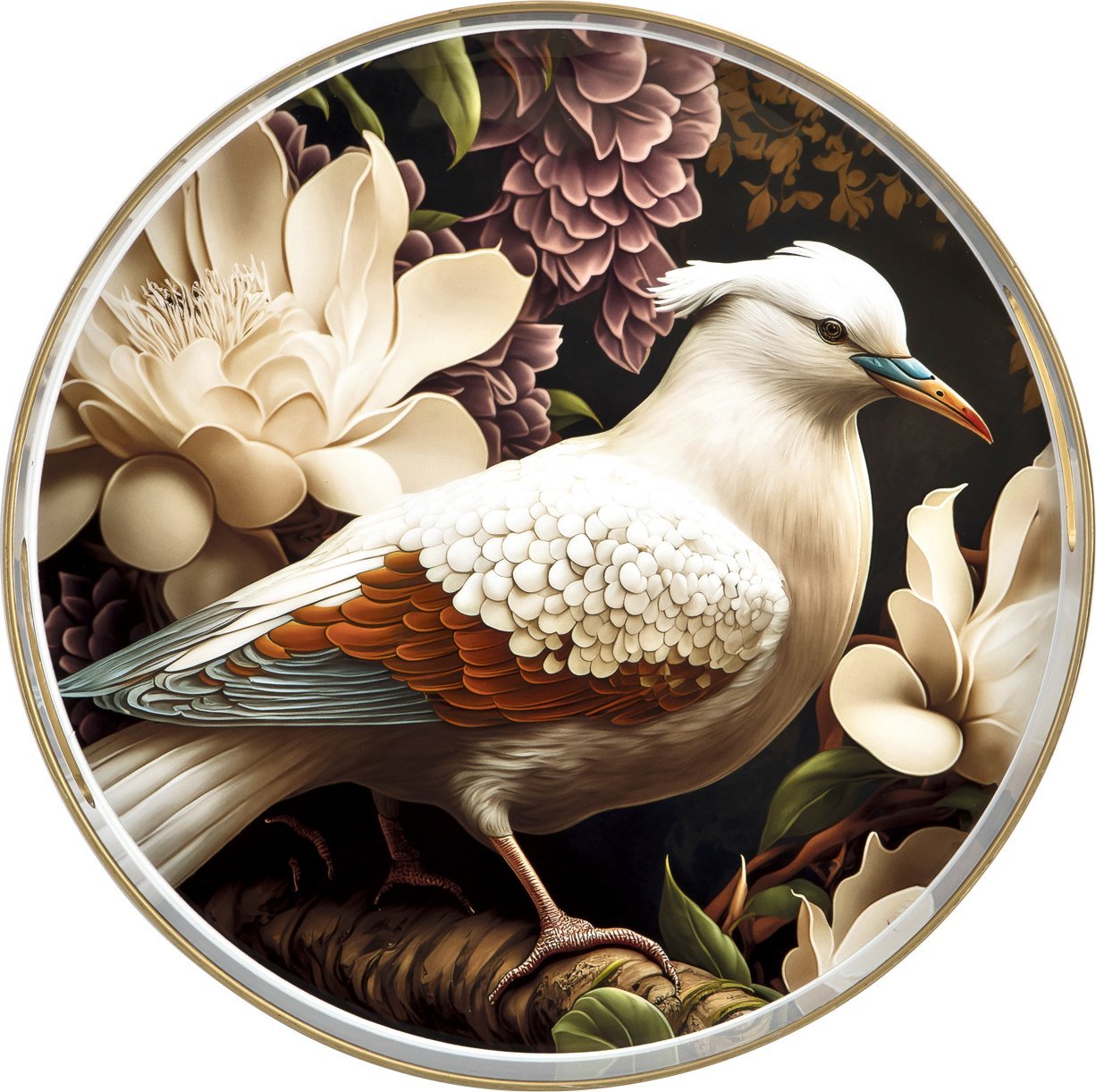 Art-Pol Taca dekoracyjna okrągła 35cm Ptak