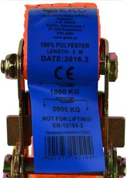 Geko Pas transportowy z grzechotką 2m/2T/35mm (40)