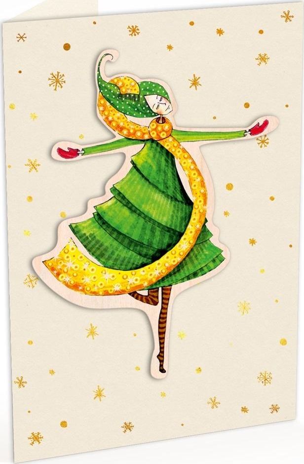 Cozywood Karnet C6 naklejany + kop. Święta Tańcząca kobieta