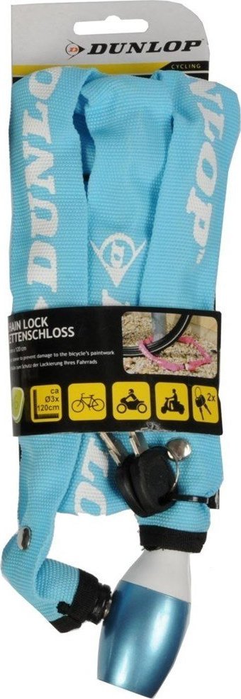 Dunlop Zapięcie rowerowe łańcuch na zamek dł. 120cm Dunlop