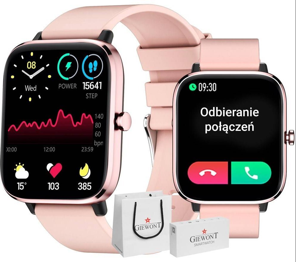 Smartwatch Giewont Smartwatch Giewont Dynamic SmartCall GW230-1 - Rose Gold/Powder Pink