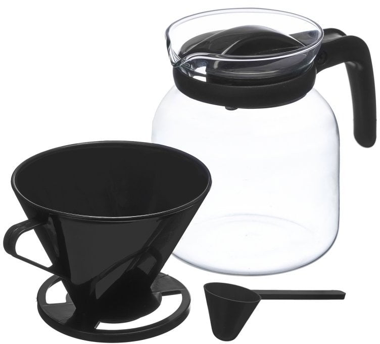 Dzbanek szklany z filtrem przelewowym i pokrywką 1,2 l