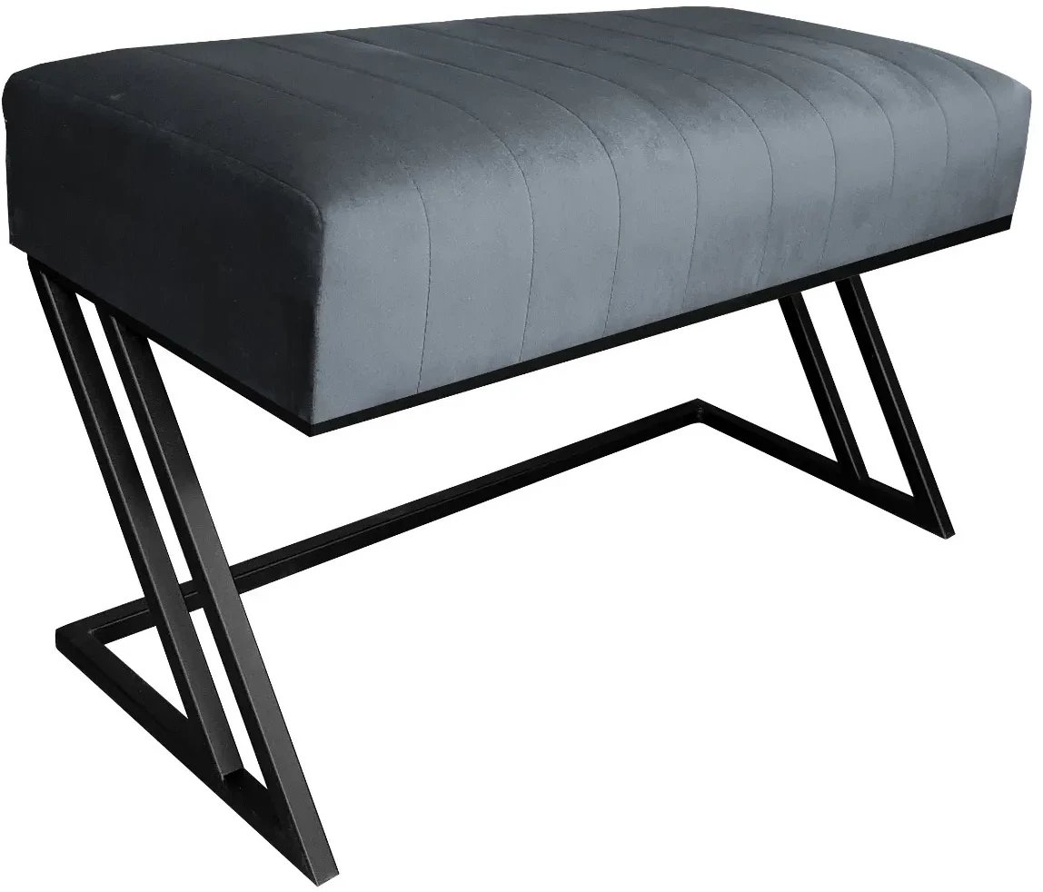 Ławka ROZALIA BL VELVET ciemnoszara ATOS