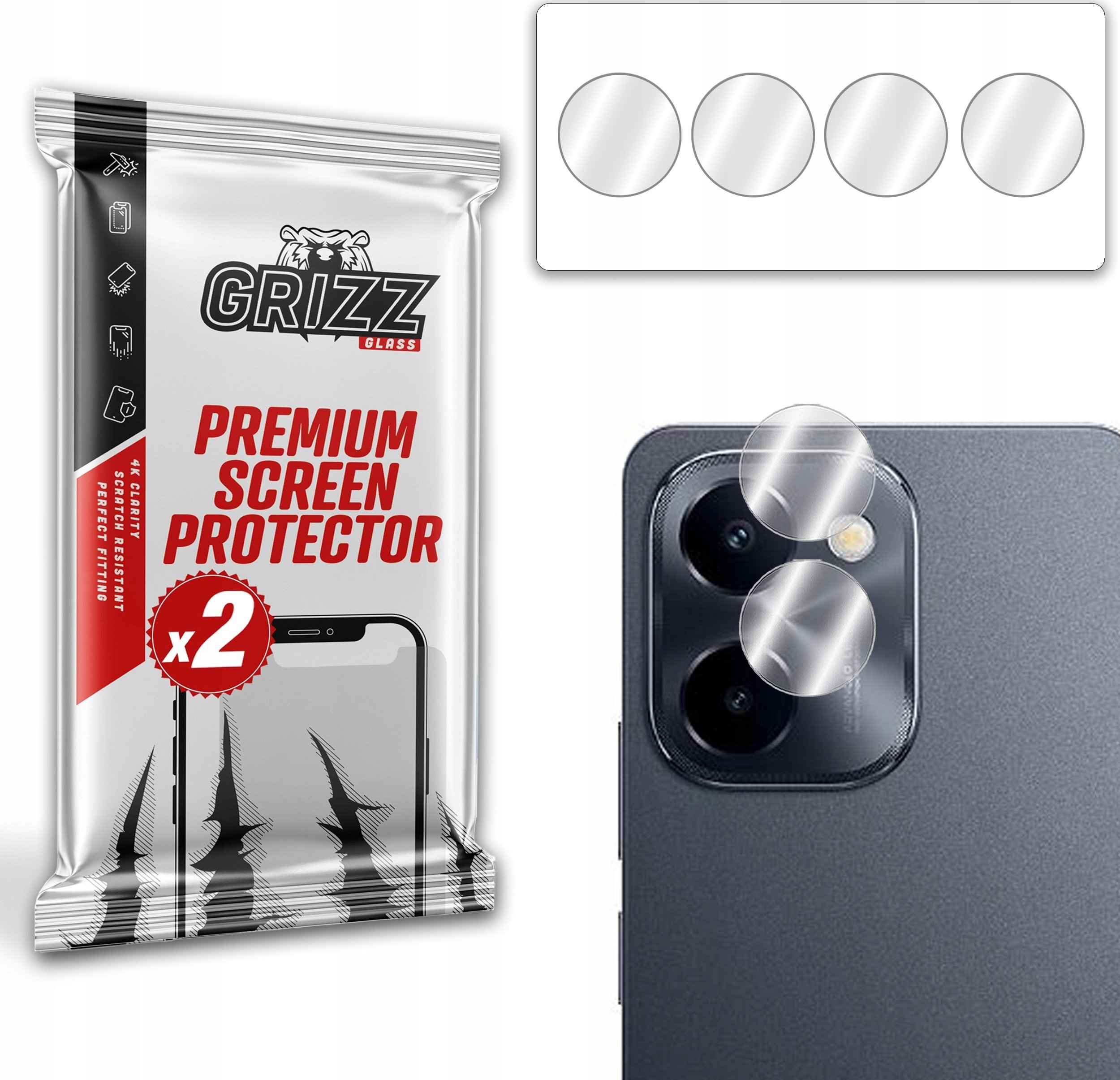 GrizzGlass Szkło na aparat GrizzGlass HybridGlass Camera do Vivo Y100i