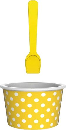 Zak!designs Zak! - Miseczka na lody, żółto-biała