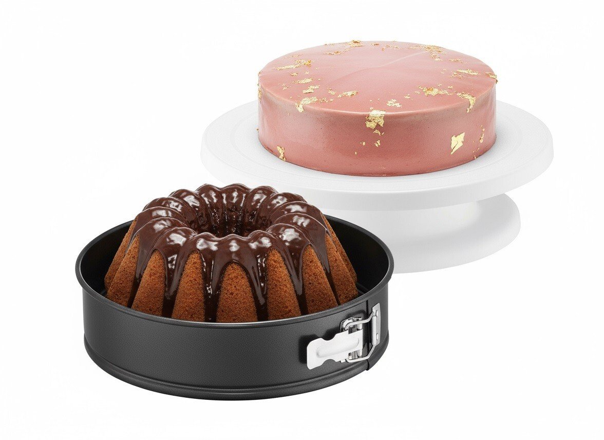 Tortownica 24 cm z paterą obrotową Lukrecja