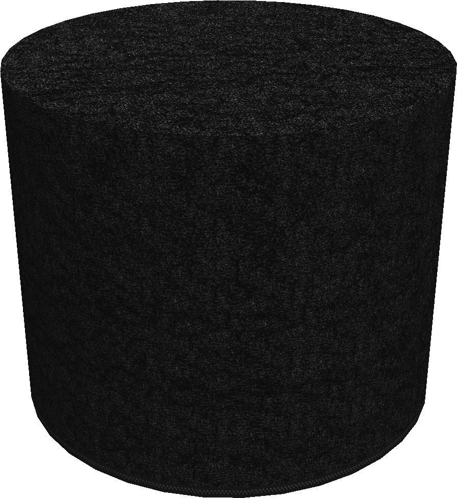 Bertoni-arco Okrągła pufa dekoracyjna - NOIR