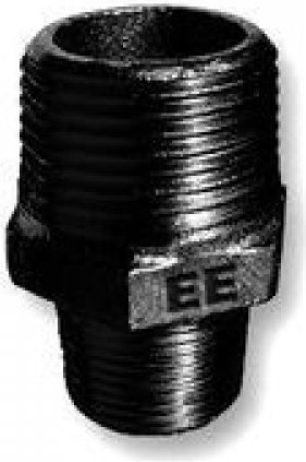 Odlewnia Zawiercie Nypel redukcyjny 11/2"x11/4" czarny nr 40 (5907791610812)