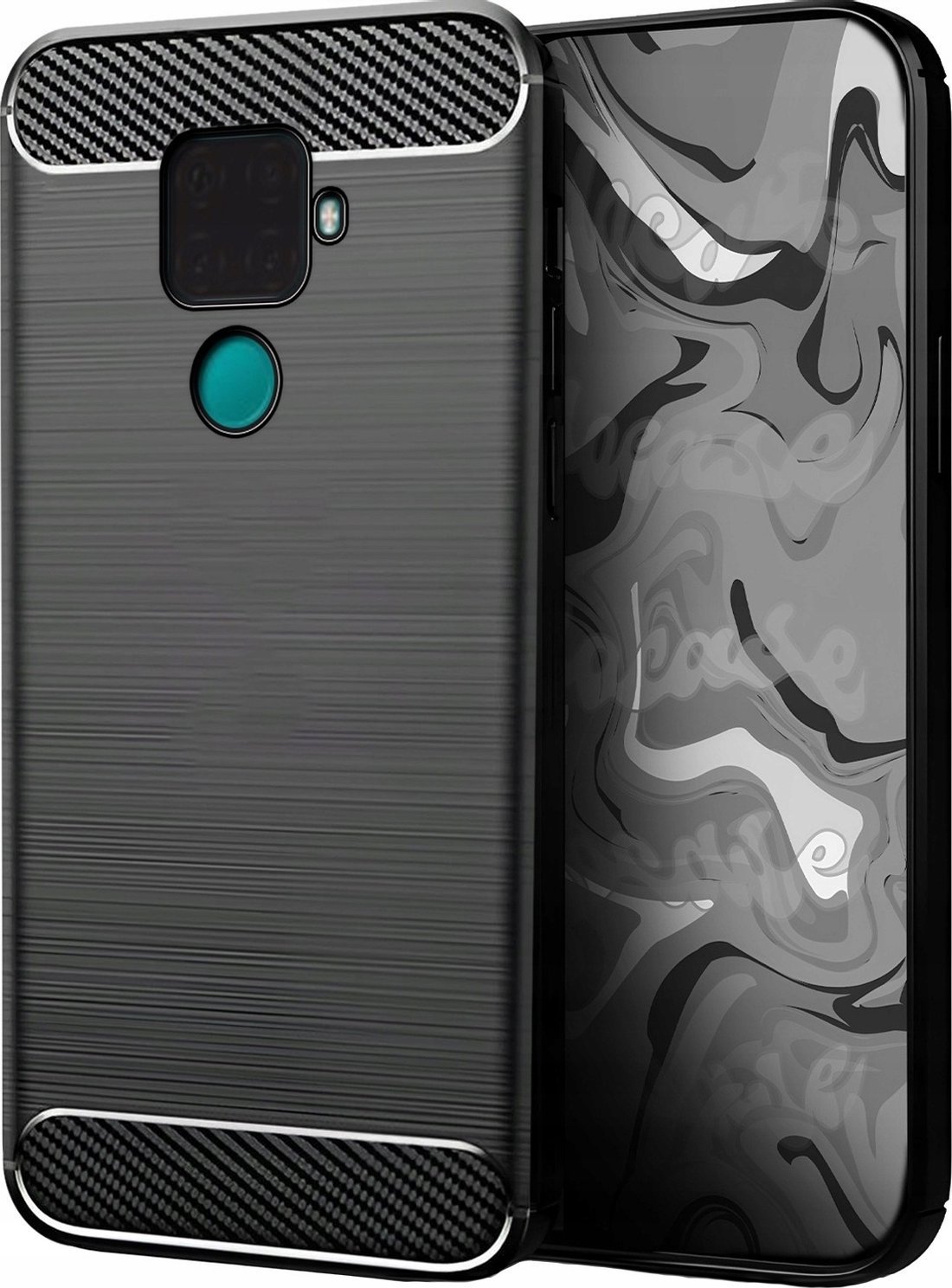 Hello Case ETUI DO HUAWEI MATE 30 LITE | PANCERNE KARBON CASE CZARNE