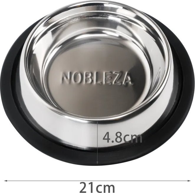 Nobleza Antypoślizgowa miska dla zwierząt ze stali nierdzewnej Antypoślizgowa miska dla zwierząt ze stali nierdzewnej