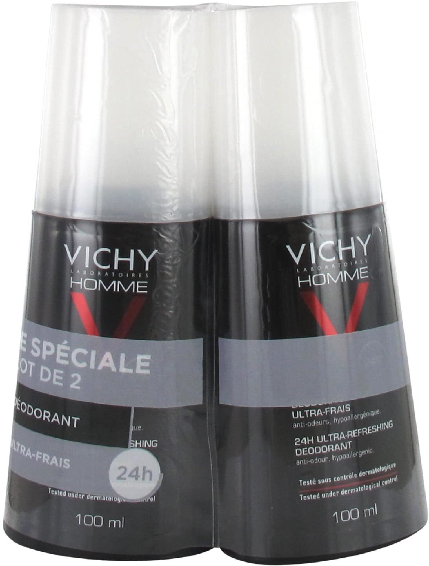 Vichy Homme 24H Ultra-Refreshing Deodorant 2 x 100 ml