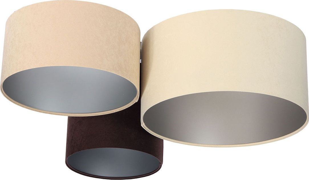 Lampa sufitowa Lumes Trójkolorowy plafon ze srebrnym wnętrzem abażura - EXX34-Talles