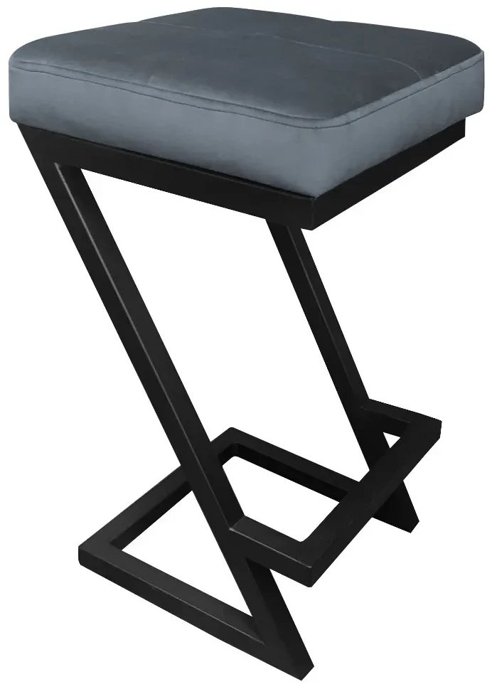 Hoker niski ZAZU BL VELVET ciemno szary ATOS