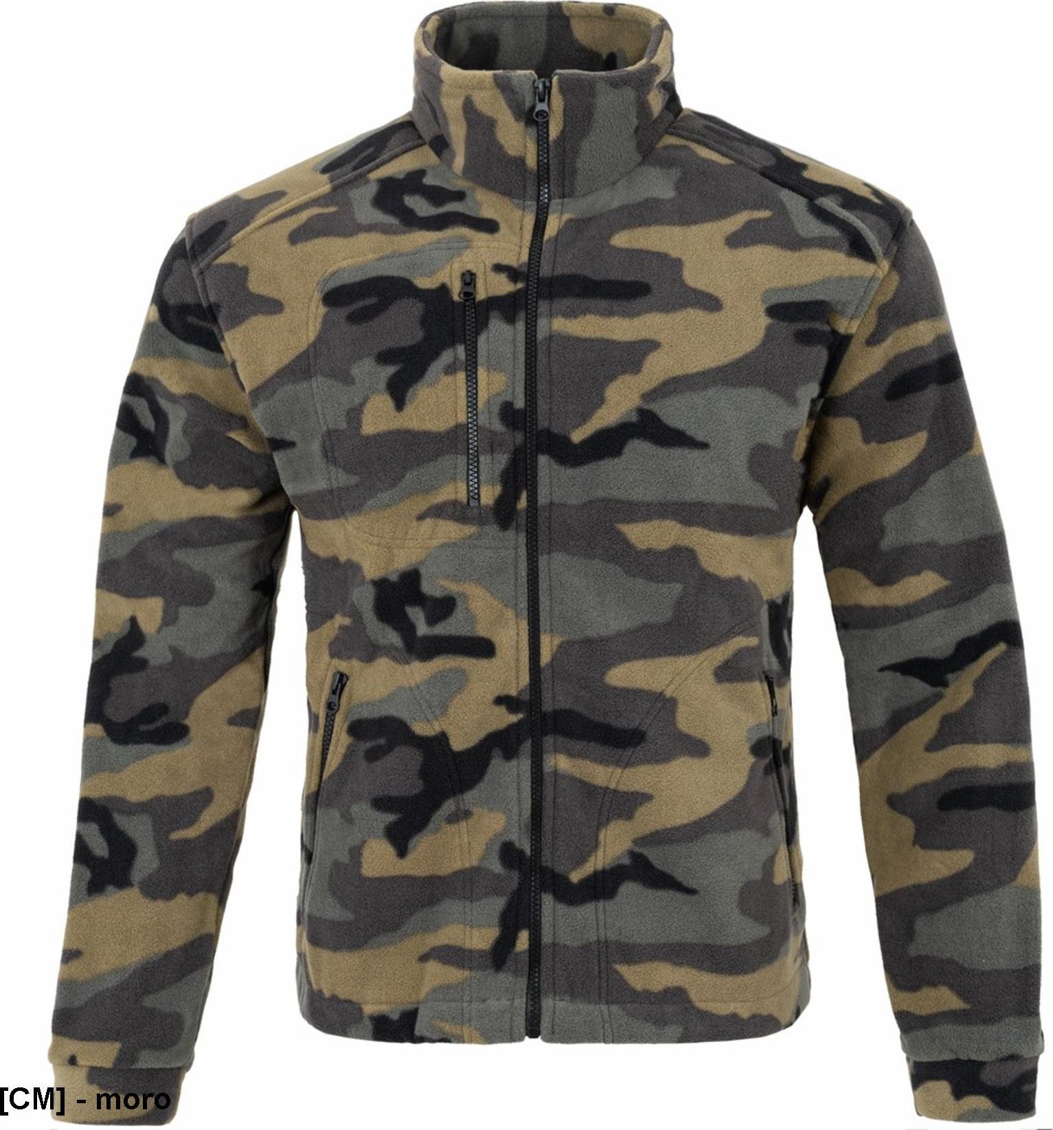 JHK FLRA 340 - bluza polarowa unisex, gruba posiada bardzo dobre właściwości cieplne - moro XS