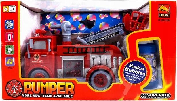 LUXMA DUŻY WÓZ STRAŻACKI STRAŻ WYPUSZCZA BAŃKI JEŹDZI838