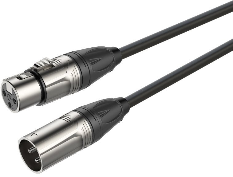 Roxtone Kabel audio 10m DMXX200L10 3 pin gniazdo XLR żeńskie, 3 pin wtyk XLR męski