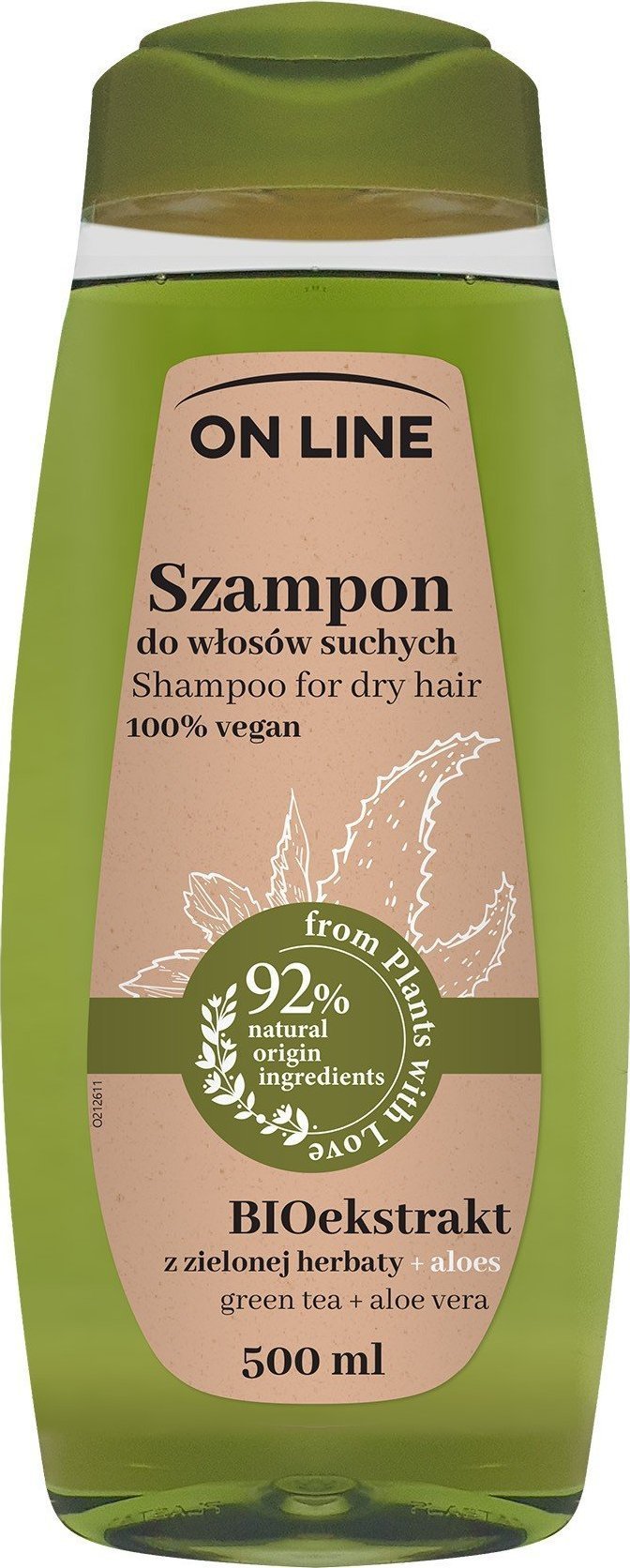 Forte Sweeden On Line From Plants With Love Szampon do włosów BIOekstrakt z Zielonej Herbaty i Aloes 500ml