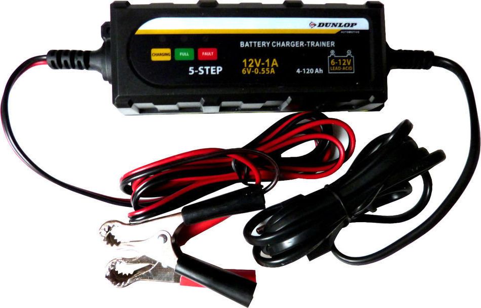 Dunlop Automatinis 5-ių žingsnių akumuliatoriaus įkroviklis Dunlop