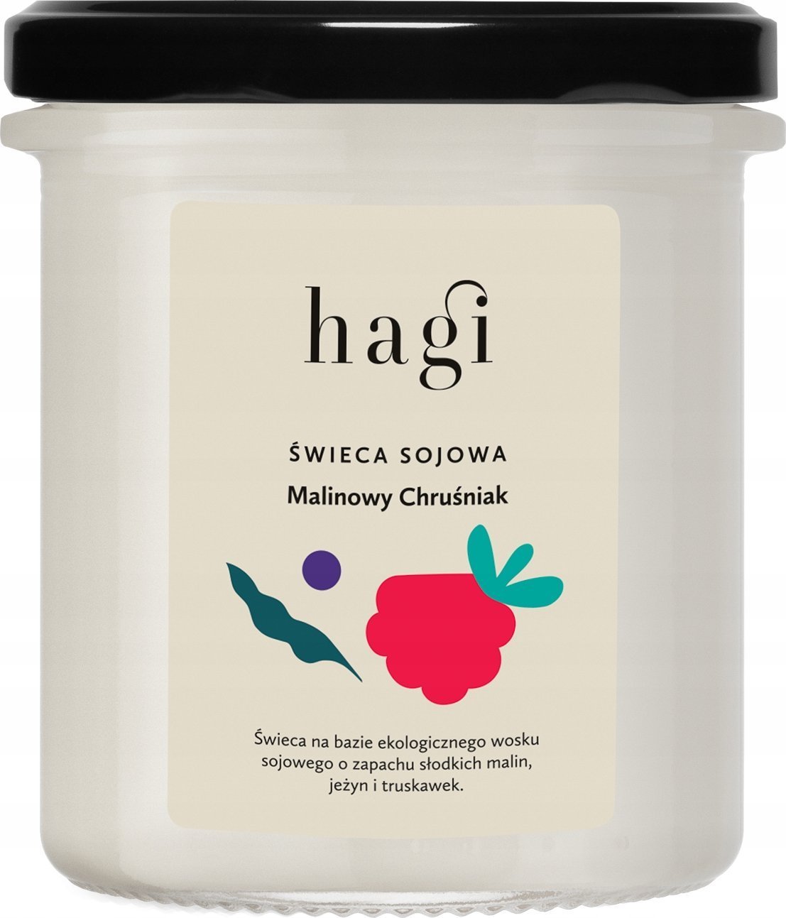 HAGI_Świeca sojowa Malinowy Chruśniak 215ml