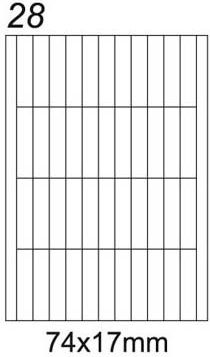 Emerson Etykiety uniwersalne Emerson 28 74x17 A4 biały A100