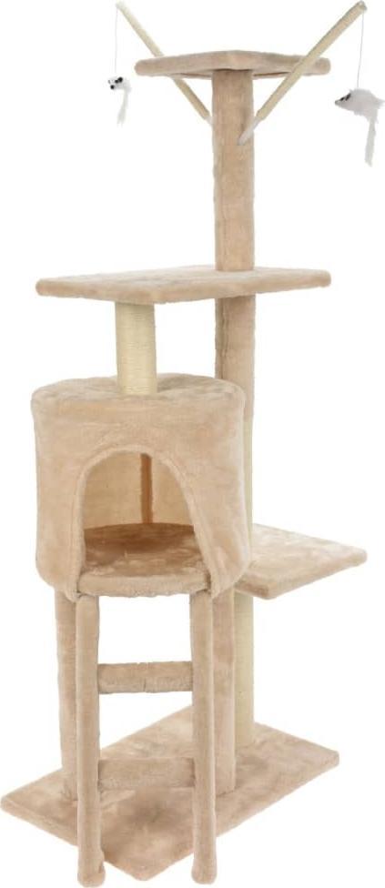 Pets Collection Pets Collection Drapak dla kota, wieża, 45x30x110 cm, beżowy