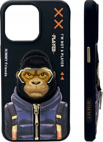 Nimmy case iPhone 15 Pro Max 6.7" black/black Cool&Cute 2.0 Monkey