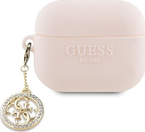 Guess Guess 3D Rubber 4G Diamond Charm - Etui AirPods Pro 2 (Różowy)