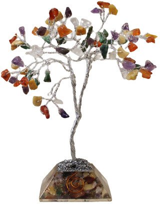 Drzewko Szczęścia z Orgonitem - Mix Kamieni | 80 kamieni
