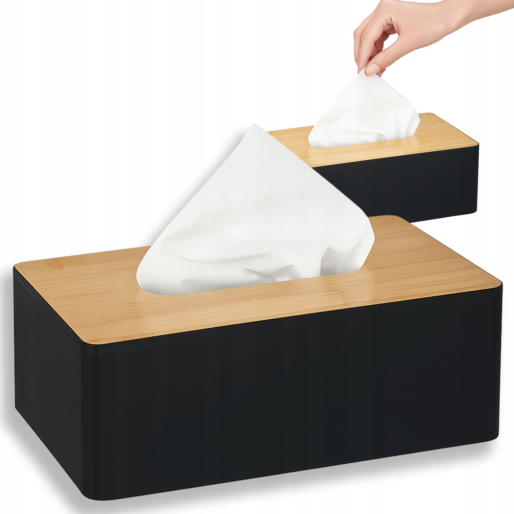 POJEMNIK BAMBUSOWY NA CHUSTECZKI WIELOKROTNEGO UŻYTKU PUDEŁKO CHUSTECZNIK