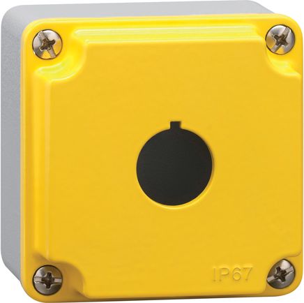 Lovato Electric Metalowa obudowa pusta 1 otwór pokrywa żółta (LPZM1A5)