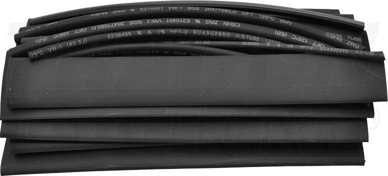 Tracon Electric Zestaw rurek termokurczliwych 2:1 15x150mm - ZSBB-SET