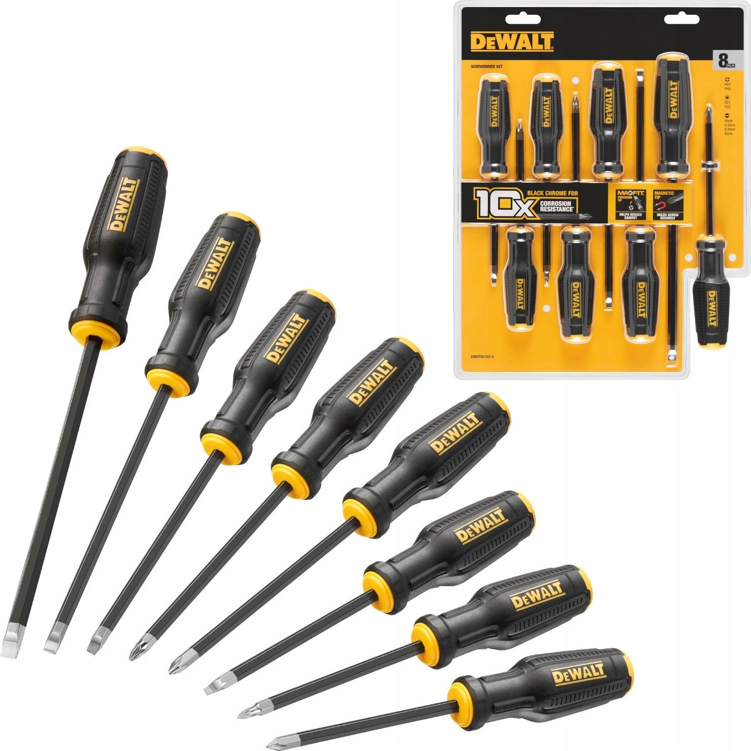 Dewalt Zestaw wkrętaków MAXFIT 8-sztuk (DWHT65102-0)