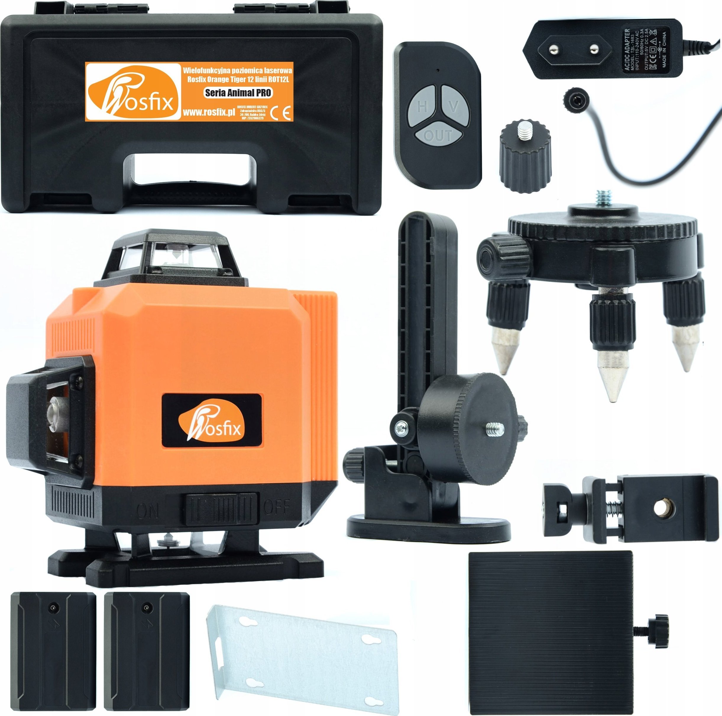 Rosfix LASER KRZYŻOWY POZIOMICA 360 ROSFIX ORANGE TIGER