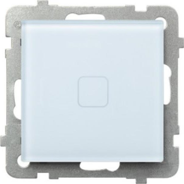 Ospel Łącznik dotykowy schodowy/krzyżowy Ospel Sonata Touch ŁPD-25RS/m/31 podtynkowy z podświetleniem 10AX 230V białe szkło