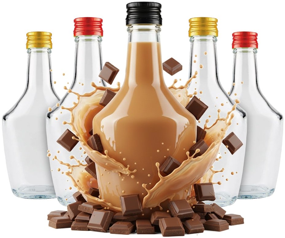 50X Butelki szklane PASJONAT / KONESER 250ml na WÓDKĘ BIMBER ŚLUB PREZENT