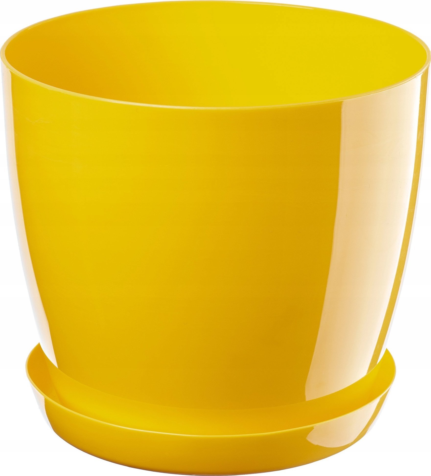 Kadax Doniczka Osłonka Na Kwiaty Podstawka Żółta 16cm