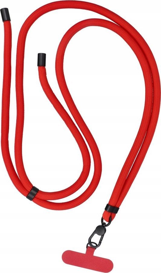 OEM Zawieszka SWING (8mm) do telefonu z regulacją długości / długość sznura 165cm (max 82,5cm w pętli) / na ramię lub szyję - czerwony