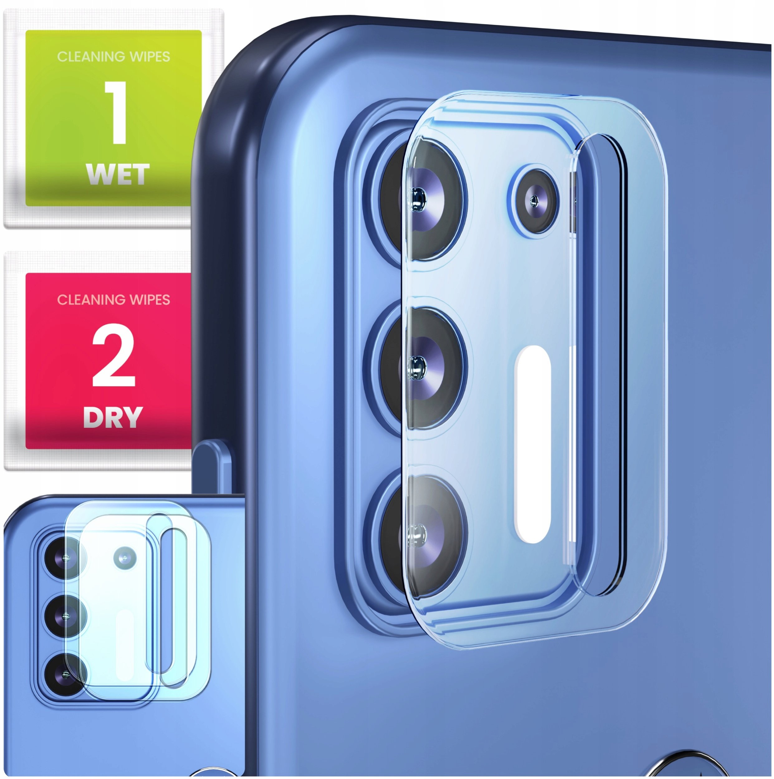 2-PAK Szkło Na Aparat Do Motorola Moto G9 Plus (Hartowane, Na Obiektyw, 9H)