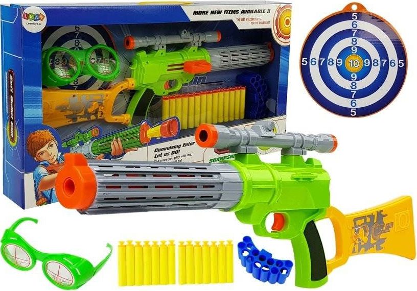 Lean Sport Karabin na Naboje Piankowe z Tarczą Zielony