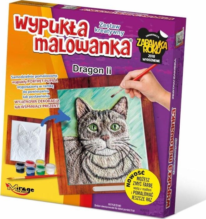Wypukła Malowanka - Kot Dragon Li