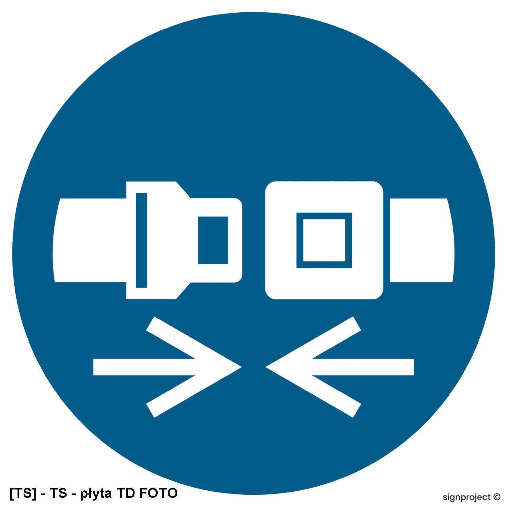 GJ020 - Nakaz stosowania pasów bezpieczeństwa 500x500